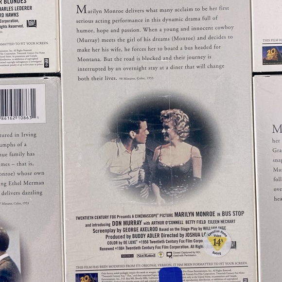 Vintage Marilyn Monroe Classic Movie Collection VHS - Picture 9 of 16